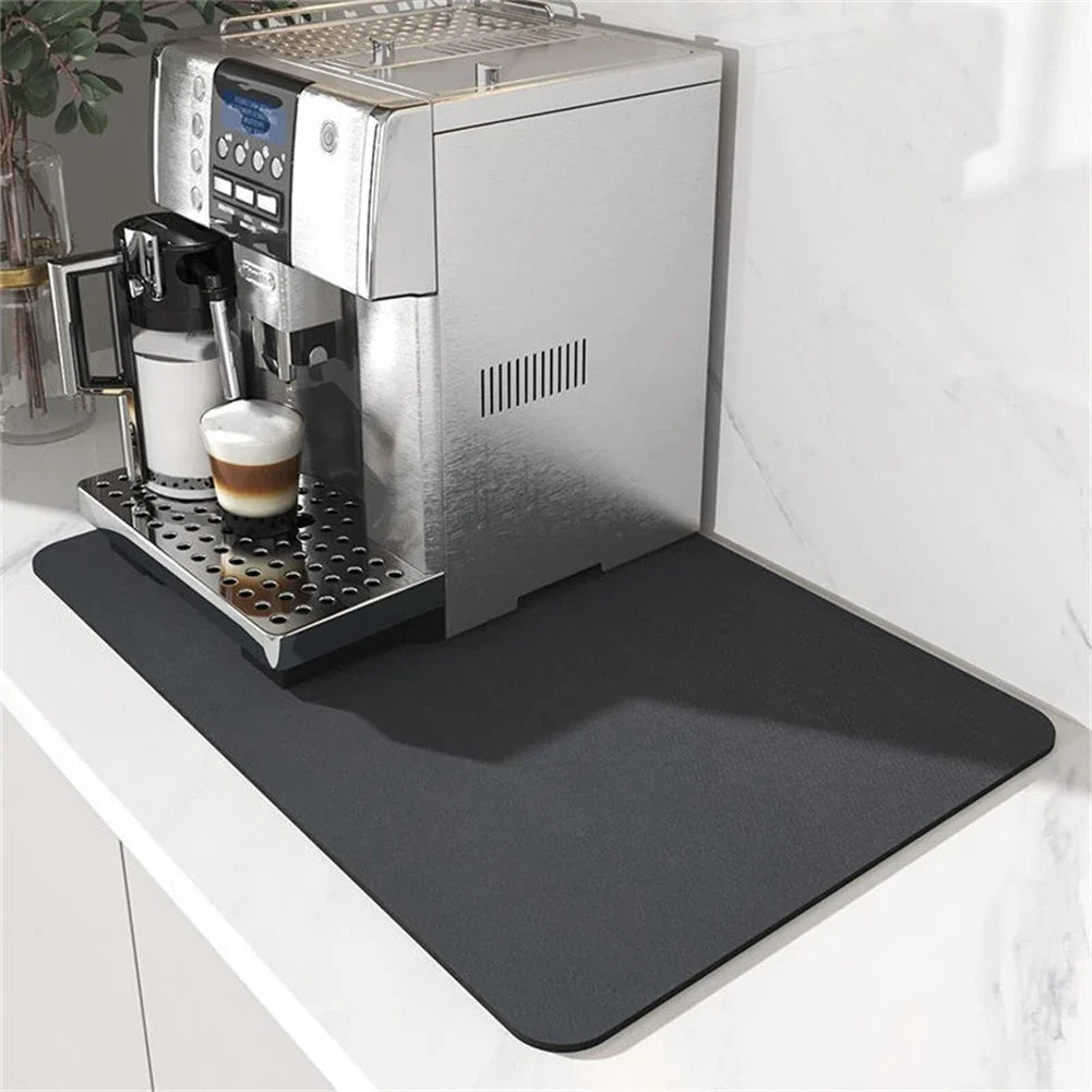 Quick-Dry PVC Bath Mat, Dark Gray Bathroom Floor Rug with Rubber Bottom, Water-Absorbent Shower Pad for Kitchen and Hallway - product view 5