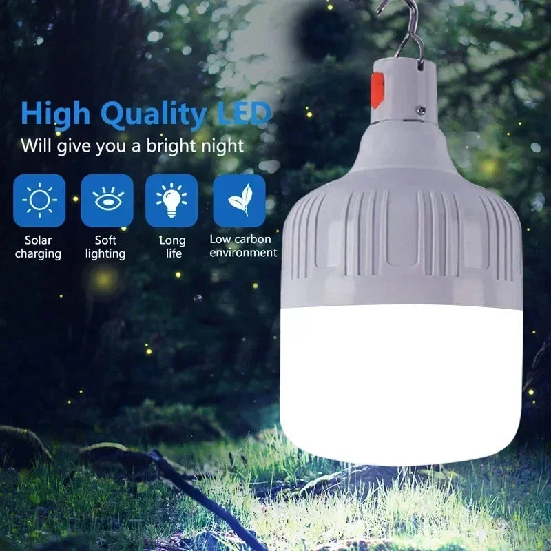 Rechargeable LED Camping Lantern, 3 Brightness Modes, USB Charging, PC Body, White Light, 20W–200W Portable Options - product view 6
