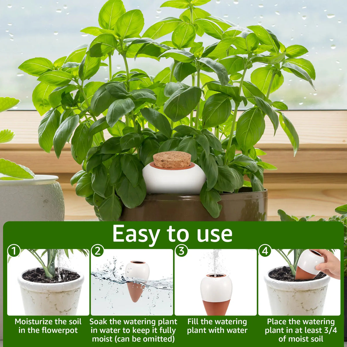 plant watering globes - product view 4
