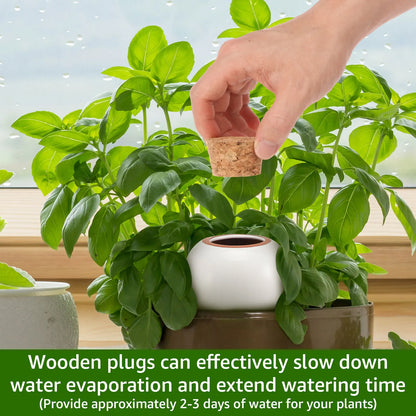 Plant Watering Globes, 4-Pack Ceramic Self-Watering Spikes, 320ml Capacity for Indoor Plants, Pots and Garden - product view 5