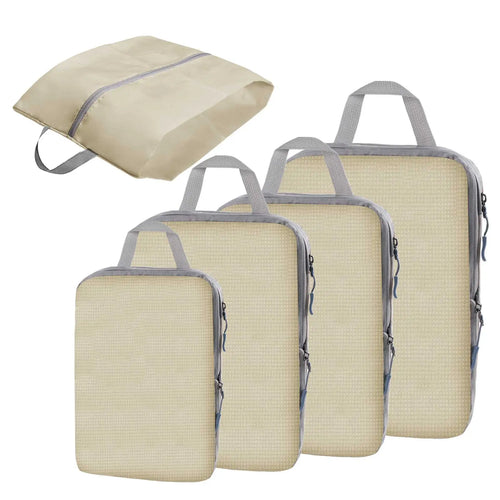 5-Piece Compression Packing Cubes, Reusable Water-Repellent Travel Storage Bags with Compression Zippers for Suitcases - product view 1