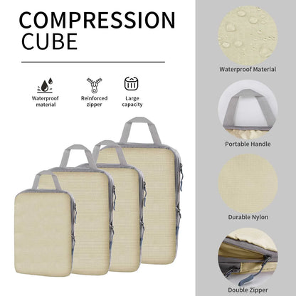 5-Piece Compression Packing Cubes, Reusable Water-Repellent Travel Storage Bags with Compression Zippers for Suitcases - product view 5