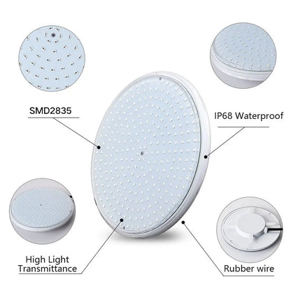 12V LED Underwater Pool Light, ABS Body, Self-Contained Installation, 18–54W Options and Cool White, Warm White, Blue or RGB - product view 6