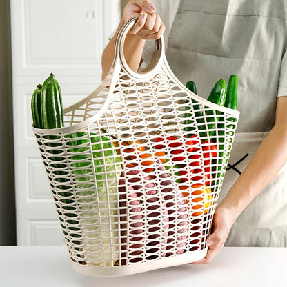 Foldable Garden Harvest Basket, Hollow-Out Plastic Produce Carrier with Comfort-Grip Handles, L, XL or XXL - product view 3