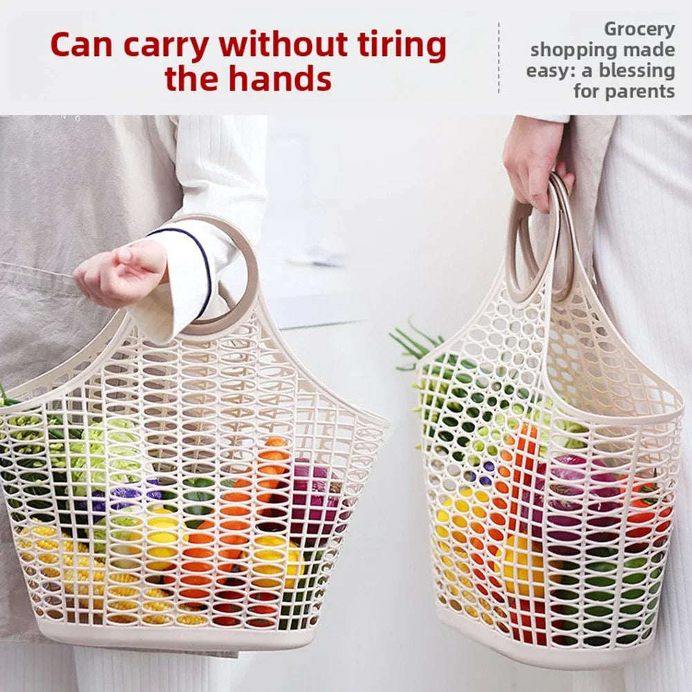 Foldable Garden Harvest Basket, Hollow-Out Plastic Produce Carrier with Comfort-Grip Handles, L, XL or XXL - product view 4