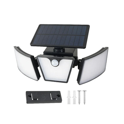 Solar Outdoor Spotlights, Motion Sensor, 265 LED Option, 270° Adjustable 3-Head Security Light for Patio and Garden - product view 2