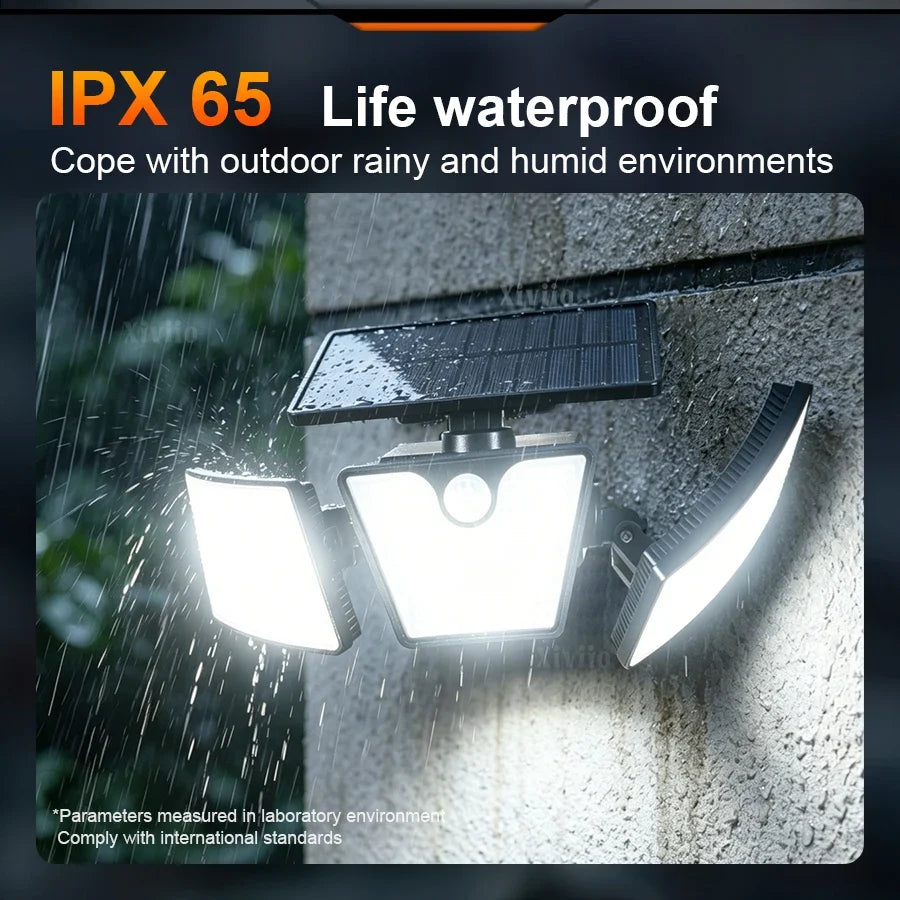 Solar Outdoor Spotlights, Motion Sensor, 265 LED Option, 270° Adjustable 3-Head Security Light for Patio and Garden - product view 6
