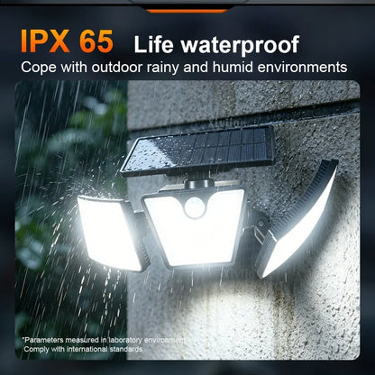 Solar Outdoor Spotlights, Motion Sensor, 265 LED Option, 270° Adjustable 3-Head Security Light for Patio and Garden - product view 6
