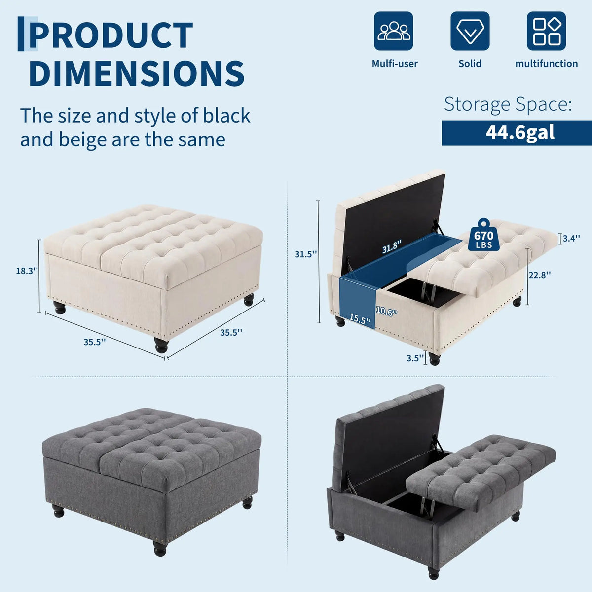 storage ottoman - product view 3