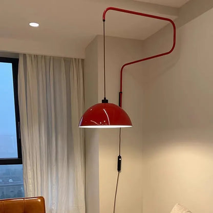 Plug-In Swing Arm Wall Sconce, E27 LED Bulb, Touch-Free Knob Switch, 30 or 40 cm Shade, US EU UK AU Plug - product view 4