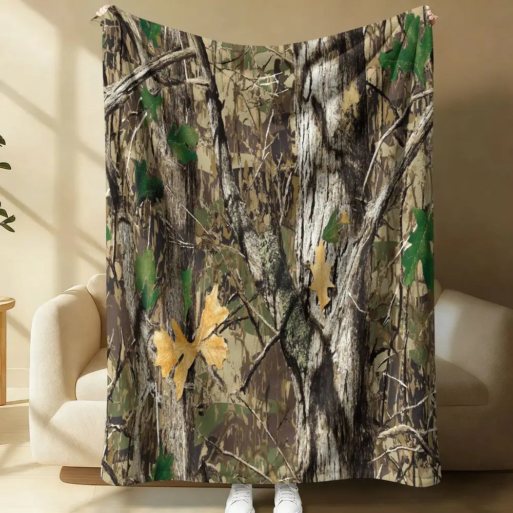 Travel Blanket, Soft Printed Polyester Throw, Portable Rectangle Cover for Camping, Picnics, Airplane Trips and Home - product view 1