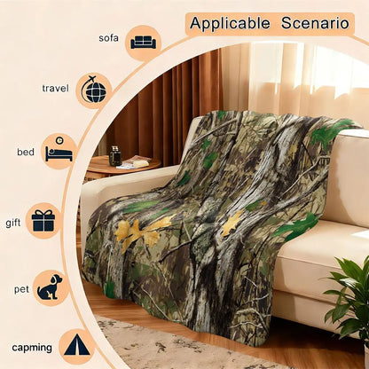 Travel Blanket, Soft Printed Polyester Throw, Portable Rectangle Cover for Camping, Picnics, Airplane Trips and Home - product view 3
