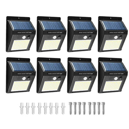 Solar Motion Lights, Outdoor ABS Garden Lamps with Push-Button Control, Dimmable Design and 2, 4 or 8-Piece Options - product view 2