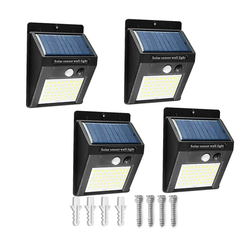 Solar Motion Lights, Outdoor ABS Garden Lamps with Push-Button Control, Dimmable Design and 2, 4 or 8-Piece Options - product view 4