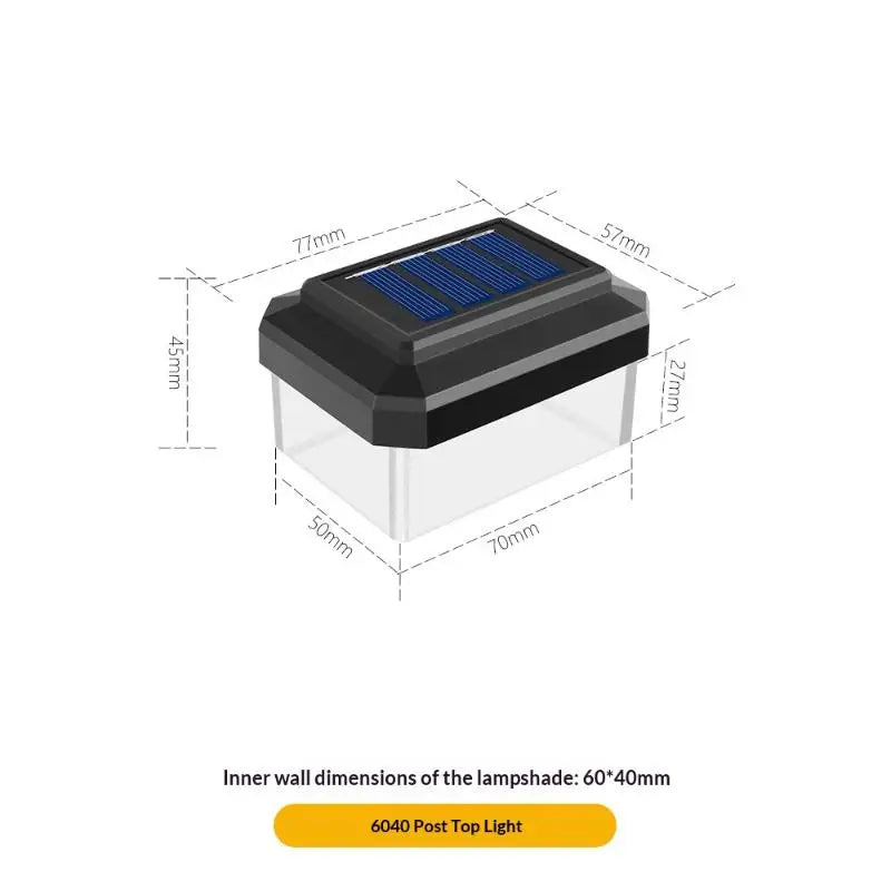 solar post cap light - product view 2