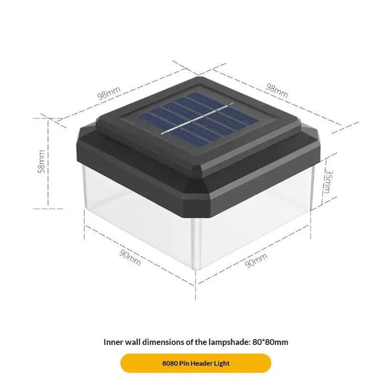 solar post cap light - product view 4