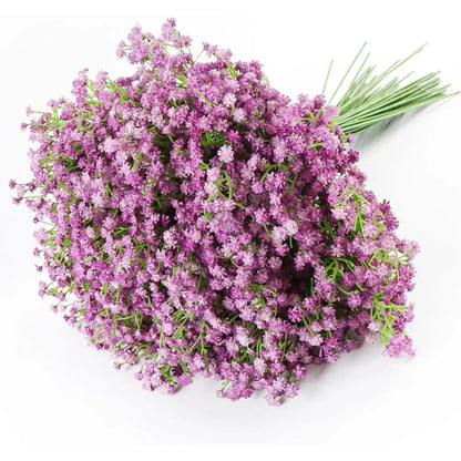 Artificial Baby's Breath Flowers, Polyester Filler Stems in 5 Colors, 24 or 48 Pieces for Bouquets and Wedding Decor - product view 4