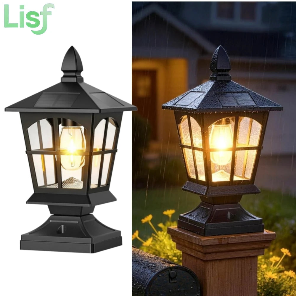 solar post cap light - product view 2