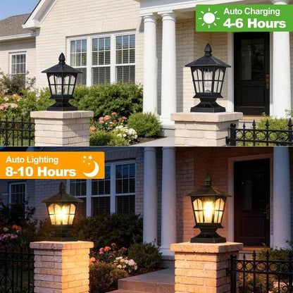 Solar Post Cap Light, Automatic LED Column Head Lamp, 6 V ABS Outdoor Garden and Gate Light, Warm White Assembly Design - product view 5