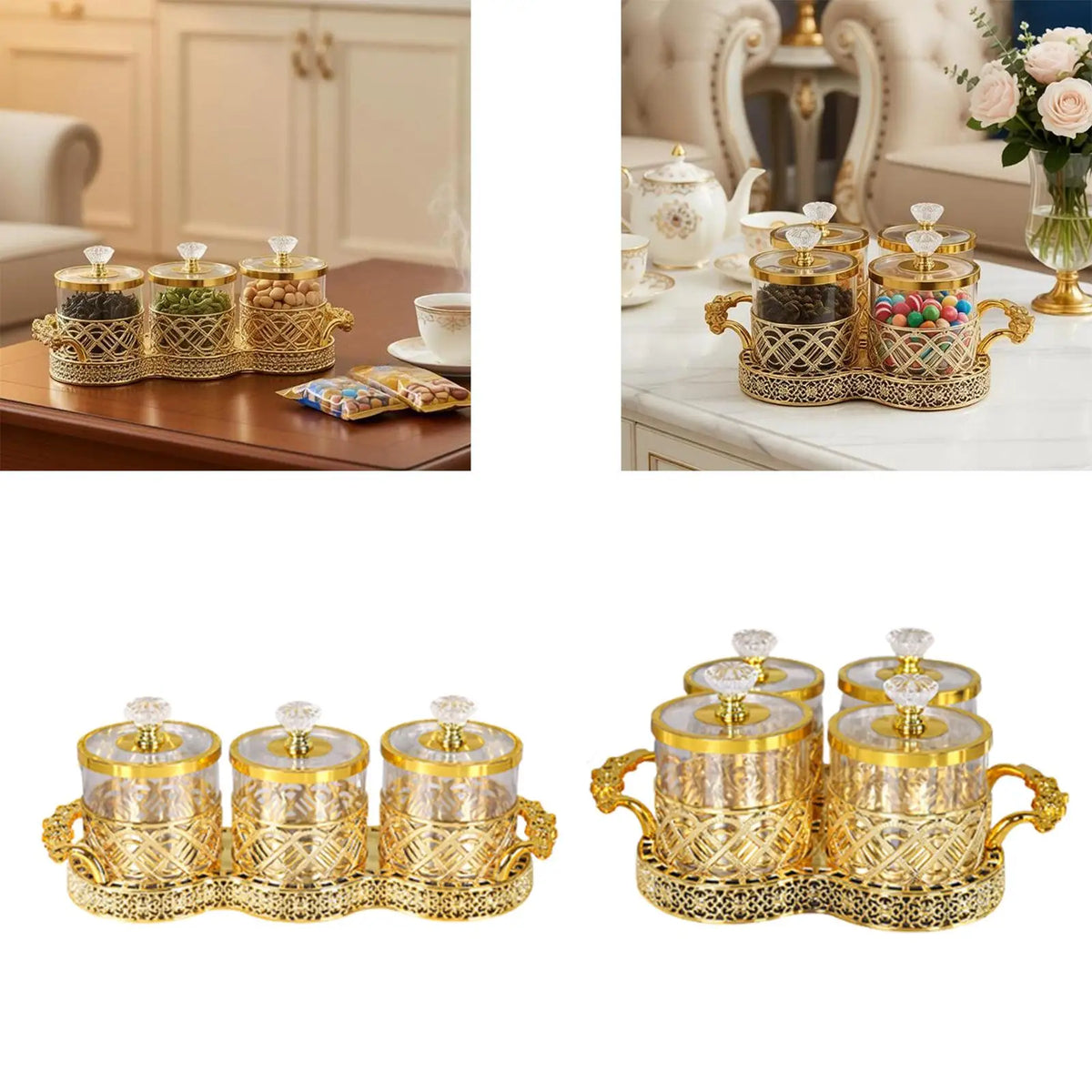 Airtight Cereal Container Set, Rectangular Plastic Food Storage Jars with Lids for Pantry Organization - product view 3