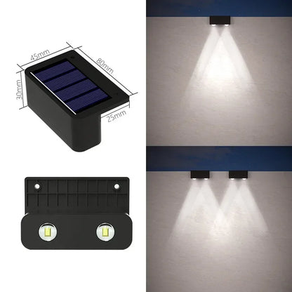 Solar Fence Lights, ABS LED Wall Lamps with Automatic Sensor, 1 or 4-Pack, Warm White or White Light for Steps and Garden - product view 4