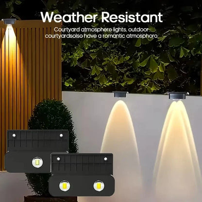 Solar Fence Lights, ABS LED Wall Lamps with Automatic Sensor, 1 or 4-Pack, Warm White or White Light for Steps and Garden - product view 6