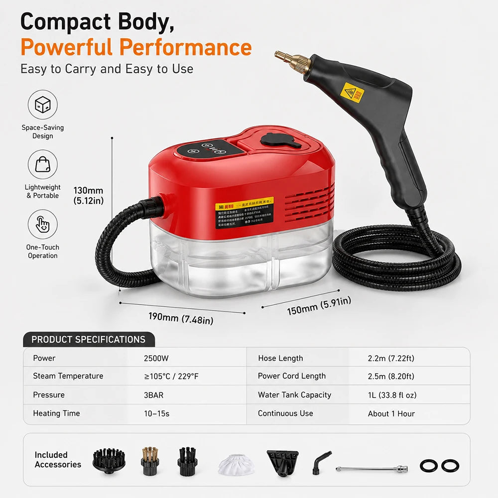 handheld steam cleaner - product view 6