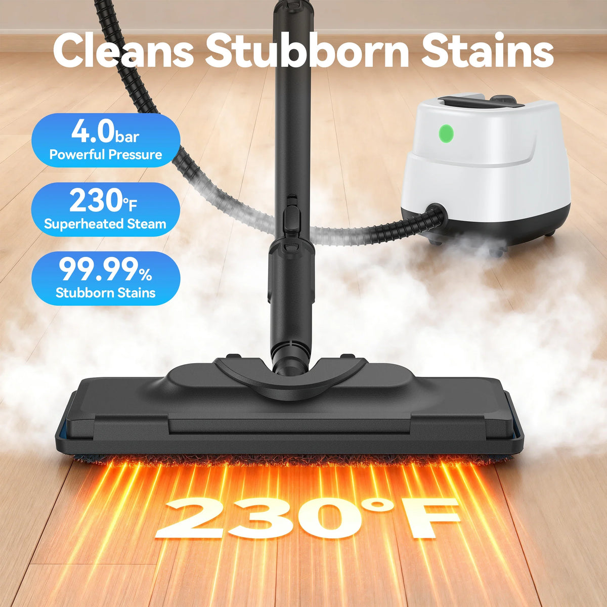 Multi-Surface Steam Cleaner with 16-Piece Accessory Kit for Kitchen, Bathroom, Floors, Upholstery and Car Interiors - product view 4