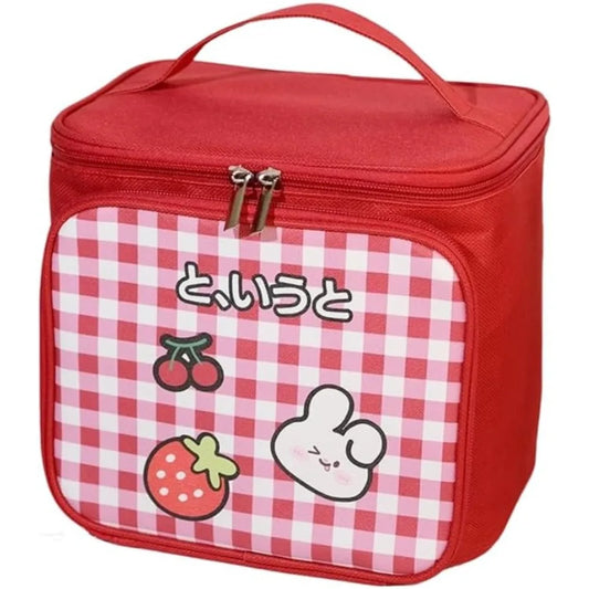 Hanging Travel Toiletry Bag, Spacious Compartment Makeup Organizer, Cute Cartoon Waterproof Design, Red, Blue or Pink - product view 1