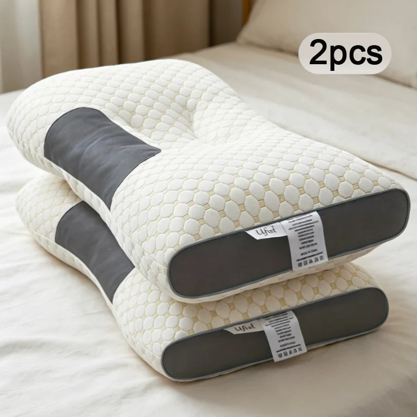 Adjustable Neck Pillow, Ergonomic Rectangle Travel and Sleep Cushion with 100% Bamboo Fiber Material and Detachable Pillowcase - product view 6