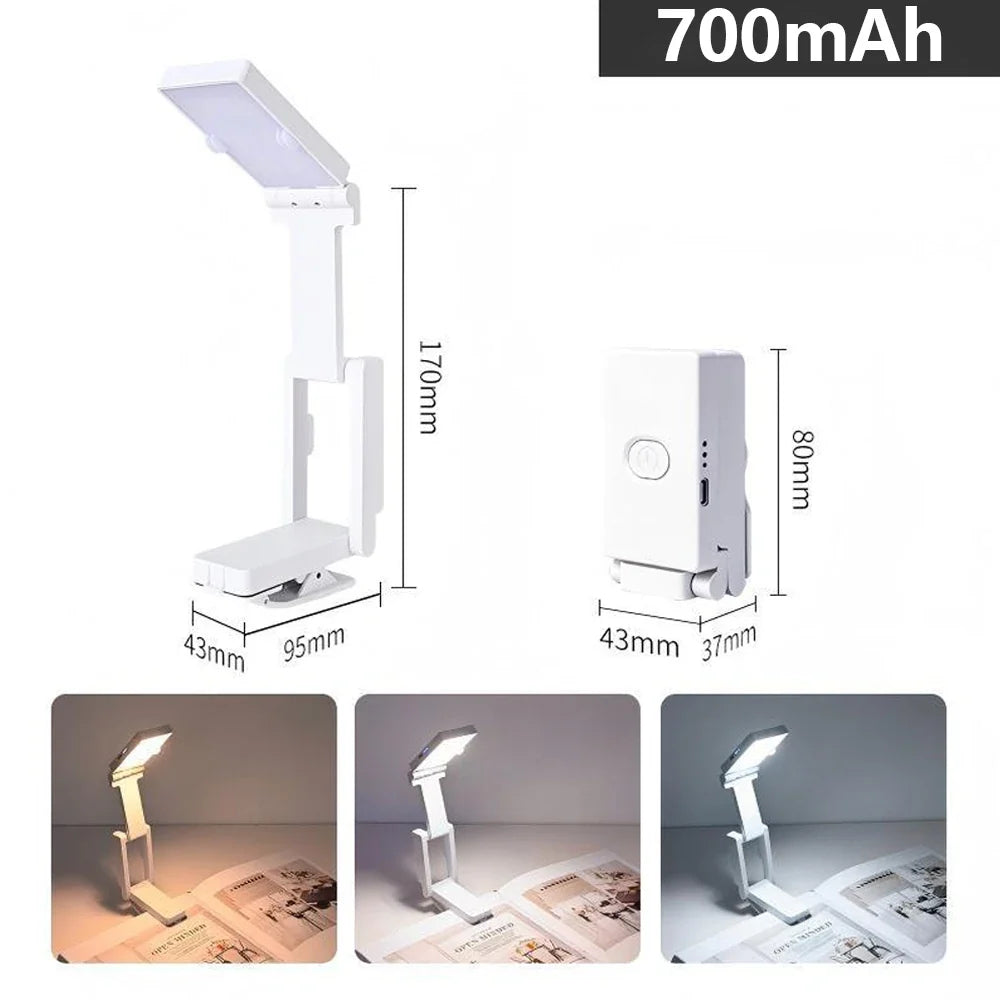 Rechargeable LED Book Light, 3 Adjustable Light Colors, 1.25W Lithium Metal Battery for Reading at Home or Away - product view 1
