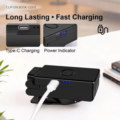 Rechargeable LED Book Light, 3 Adjustable Light Colors, 1.25W Lithium Metal Battery for Reading at Home or Away - product view 4