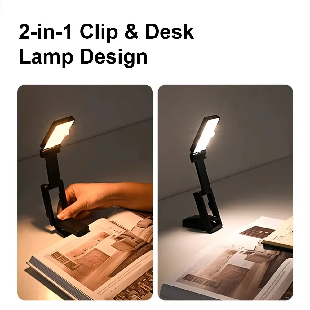 Rechargeable LED Book Light, 3 Adjustable Light Colors, 1.25W Lithium Metal Battery for Reading at Home or Away - product view 6