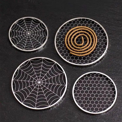Stainless Steel Mosquito Coil Incense Holder, Fireproof Round Burner Box with Lid, 5-Pack for Outdoor Bug-Repelling Use - product view 5