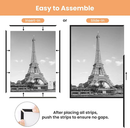 16×24 Picture Frames, Black 3-Pack Poster Frames with Scratch-Resistant Cover, Slide-In Assembly, Horizontal or Vertical Wall Mount - product view 3