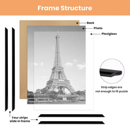 16×24 Picture Frames, Black 3-Pack Poster Frames with Scratch-Resistant Cover, Slide-In Assembly, Horizontal or Vertical Wall Mount - product view 4
