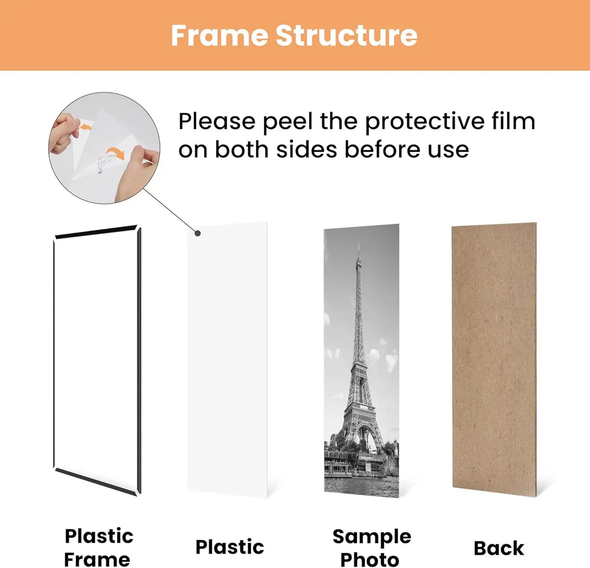 multi opening collage frame - product view 5