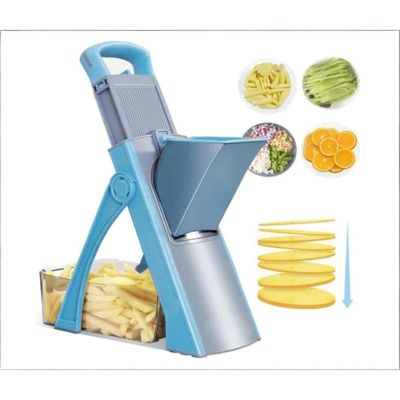 Manual Vegetable Cutter, Adjustable Mandoline Slicer, Shredder and Grater for Potatoes, Carrots and Cucumbers - product view 4