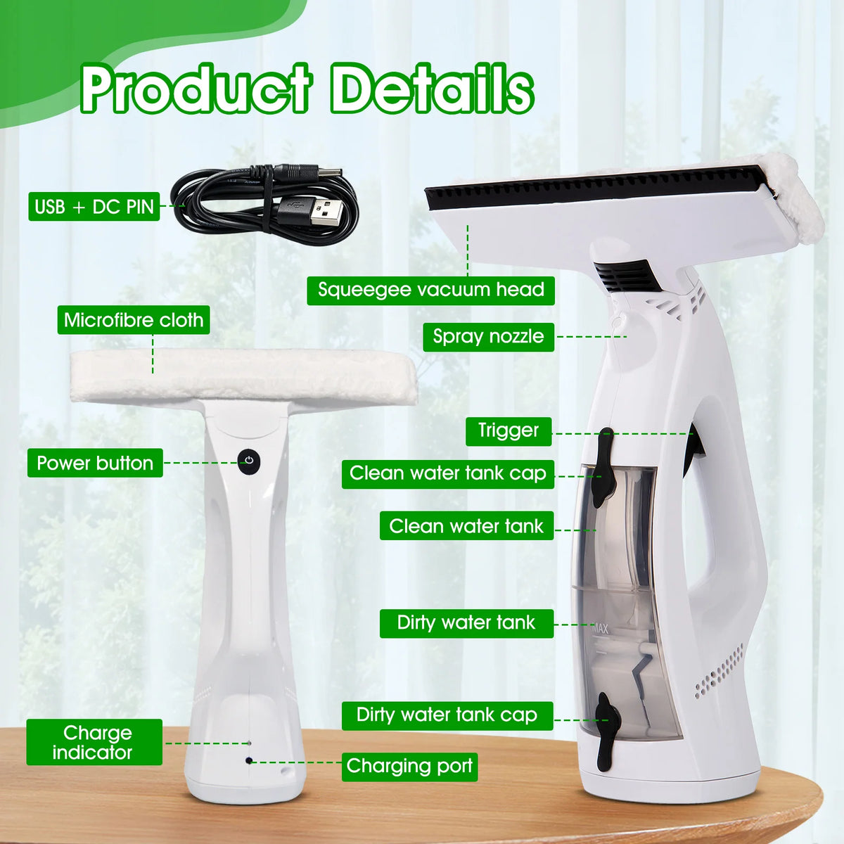 window squeegee vacuum - product view 3