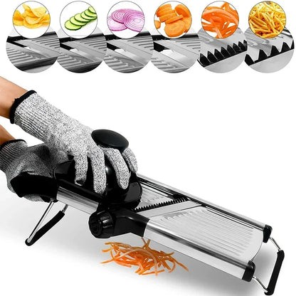Adjustable Mandoline Slicer, Stainless Steel Blade and Body, Multi-Purpose Vegetable and Fruit Cutter, Model JT213, 1027 - product view 3