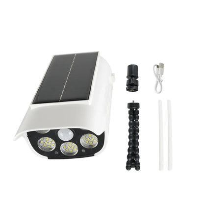 Solar Outdoor Motion Sensor Light, Automatic LED Floodlight with Simulated Camera Design, ABS Body and Solar Power - product view 2
