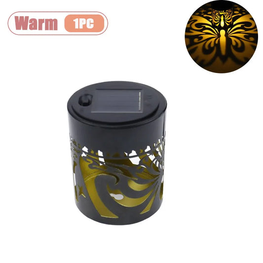 Solar Butterfly Wall Light, RGB Color-Changing Outdoor Fence Lamp, Aluminum Pattern Projection for Garden, Patio and Gate - product view 1