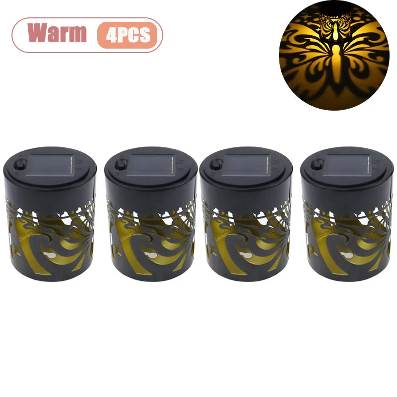 Solar Butterfly Wall Light, RGB Color-Changing Outdoor Fence Lamp, Aluminum Pattern Projection for Garden, Patio and Gate - product view 5