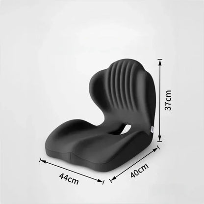 Memory Foam Seat Cushion, PU Foam Square Coccyx Support Pad, Solid Woven Black Cushion for Home Office Car or Wheelchair - product view 1