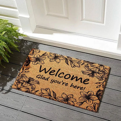 Printed Polyester Doormat, Wrinkle-Resistant Machine-Made Floor Mat in Four Designs, Multiple Sizes for Indoor or Outdoor Use - product view 1