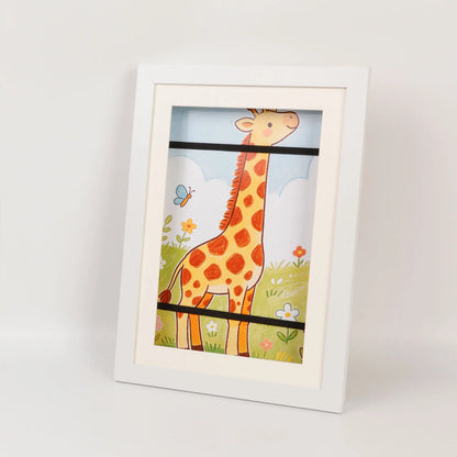 A4 Magnetic Poster Frame, Rectangle Other Wood Artwork Display with Front Opening, Wall-Mounted Kids Art Holder in 3 Colors - product view 1
