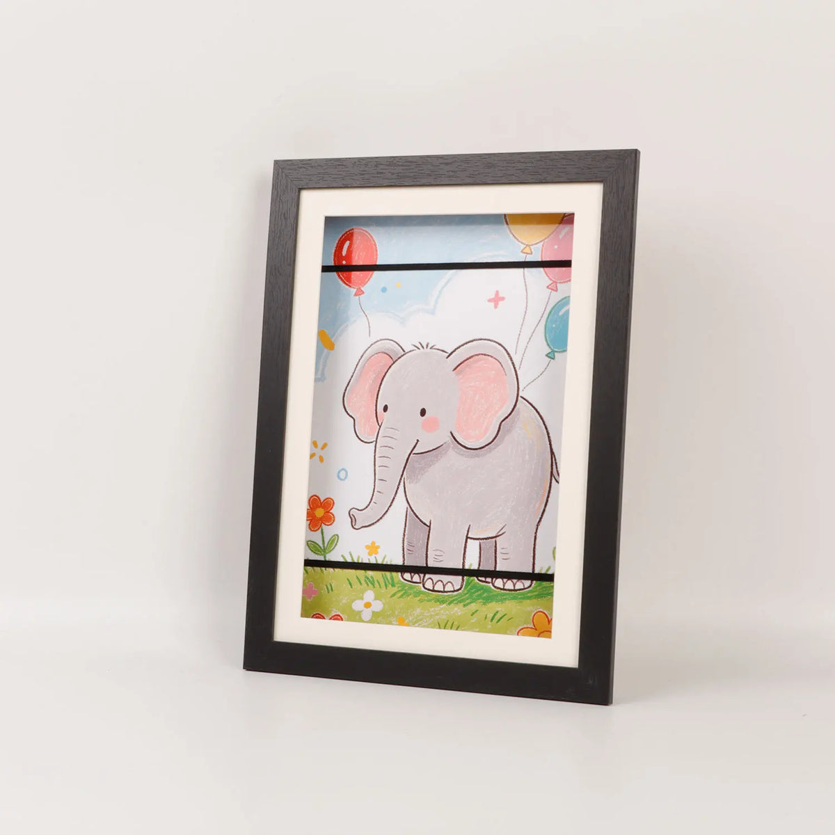 A4 Magnetic Poster Frame, Rectangle Other Wood Artwork Display with Front Opening, Wall-Mounted Kids Art Holder in 3 Colors - product view 2