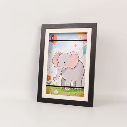 A4 Magnetic Poster Frame, Rectangle Other Wood Artwork Display with Front Opening, Wall-Mounted Kids Art Holder in 3 Colors - product view 2