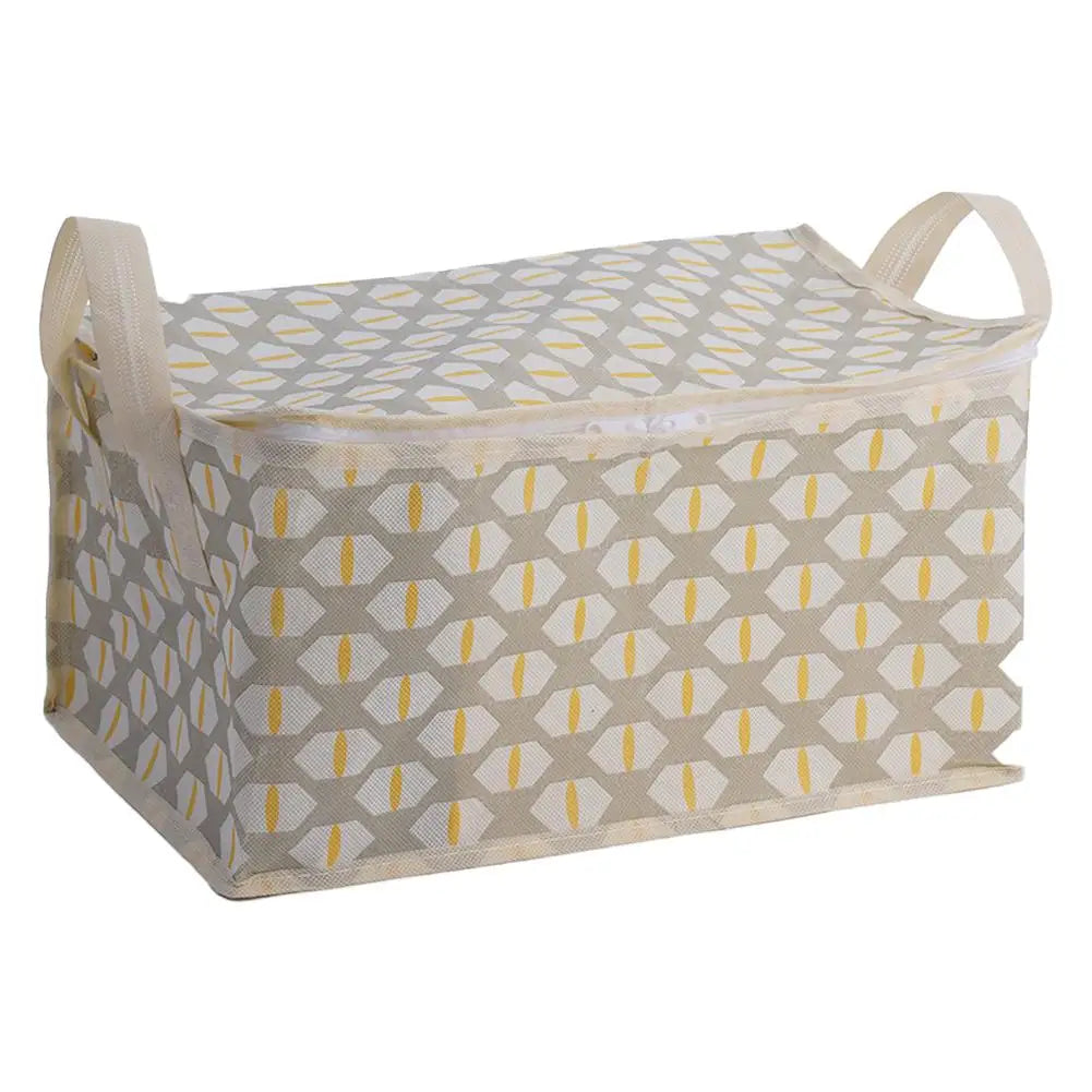 Quilt Storage Bag, Large Non-Woven Blanket Organizer with Zipper and Carrying Handle, Stackable Sizes for Home or Travel - product view 1