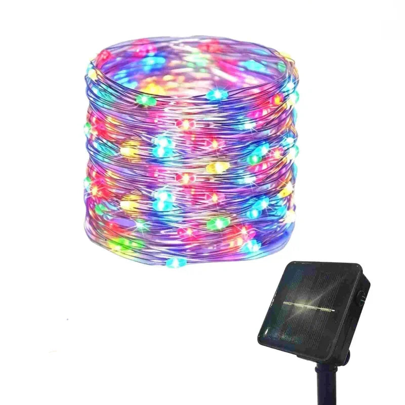 Solar String Lights, 100 LED Fairy Lights, 12-Meter Waterproof Garden Decor with 8 Lighting Modes and Color Options - product view 1
